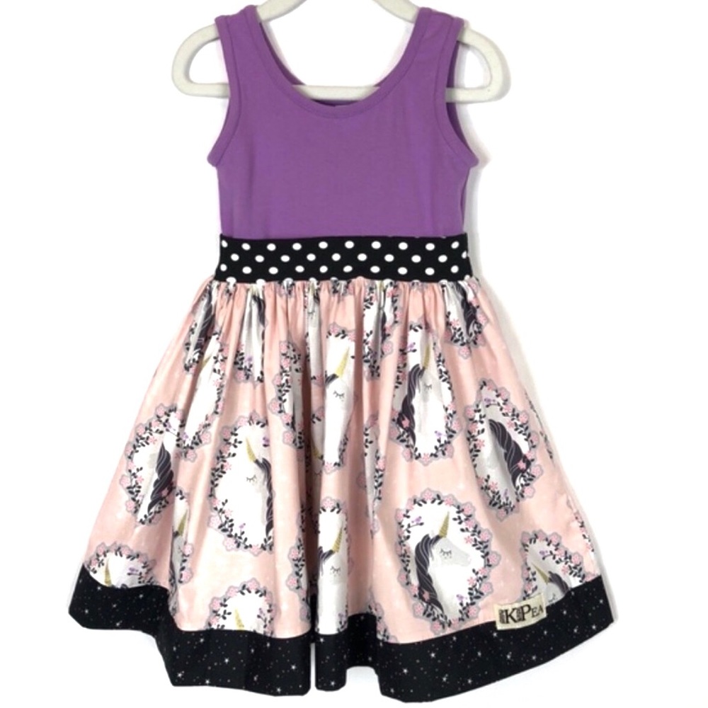 NWOT KPea Original Unicorn Print Toddler Dress